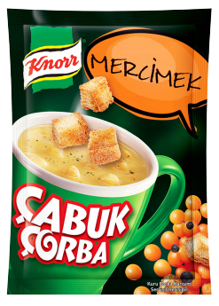 KNORR Cup Mercimek Soup With Cream Quick Serve- Cabuk Corba 19g X 4