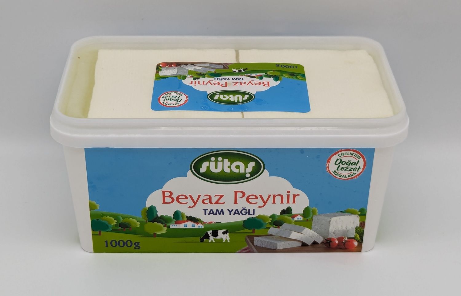 SUTAS Full Fat White Feta Cheese 1kg