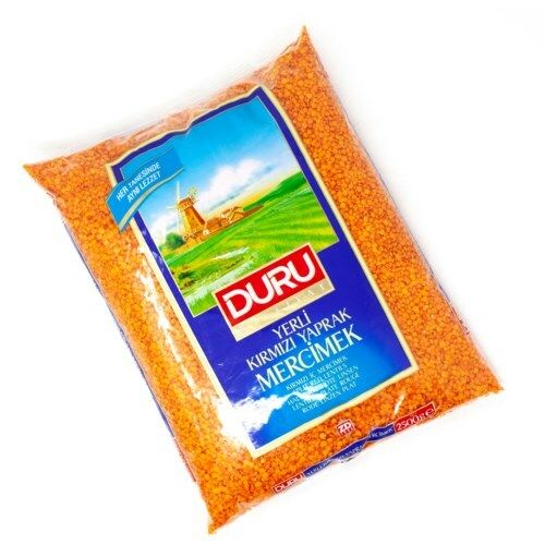 DURU Split Red Lentils 2kg Yerli Mercimek