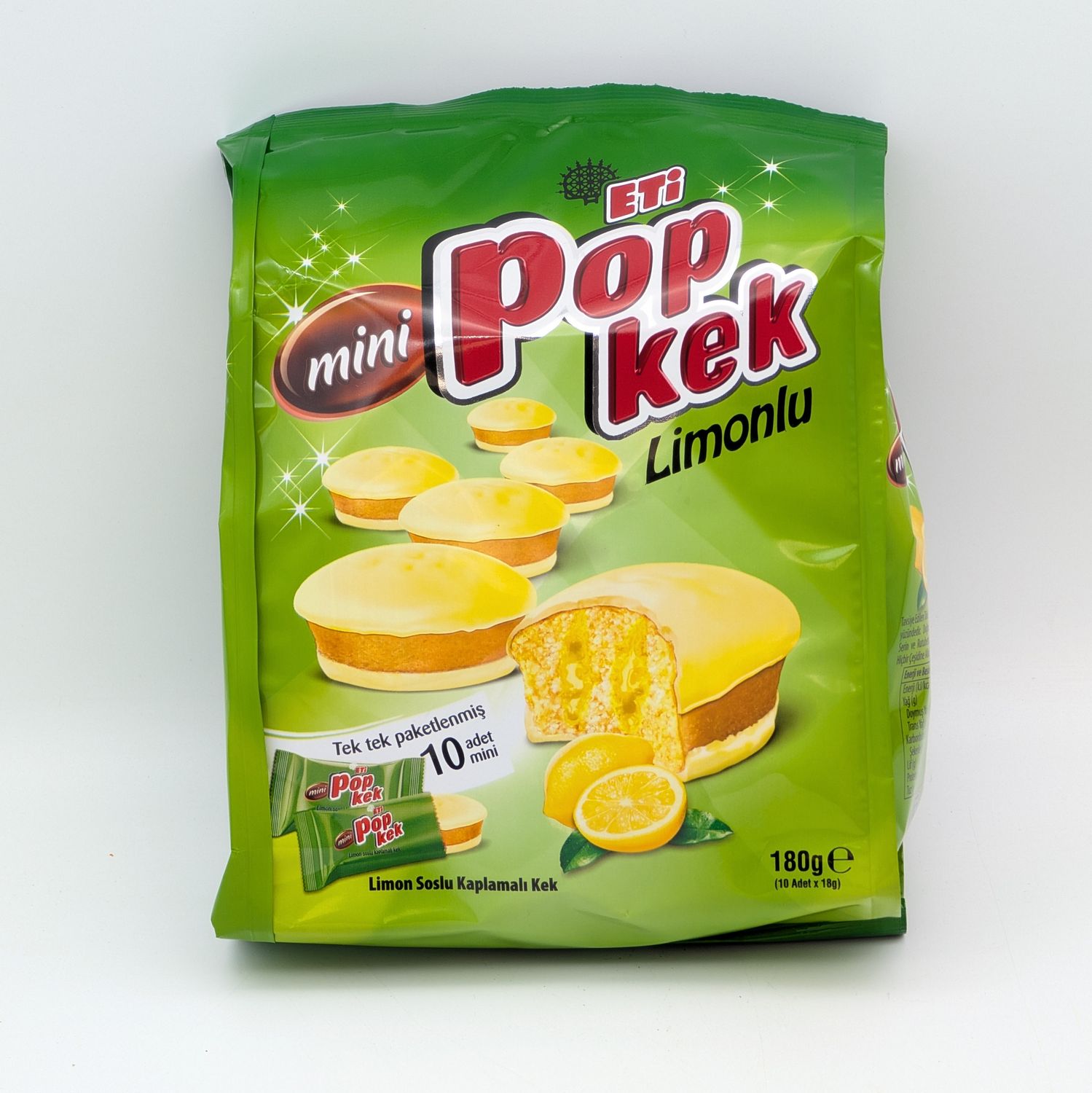 ETI Pop Cake Pop Kek Lemon Mini 180g