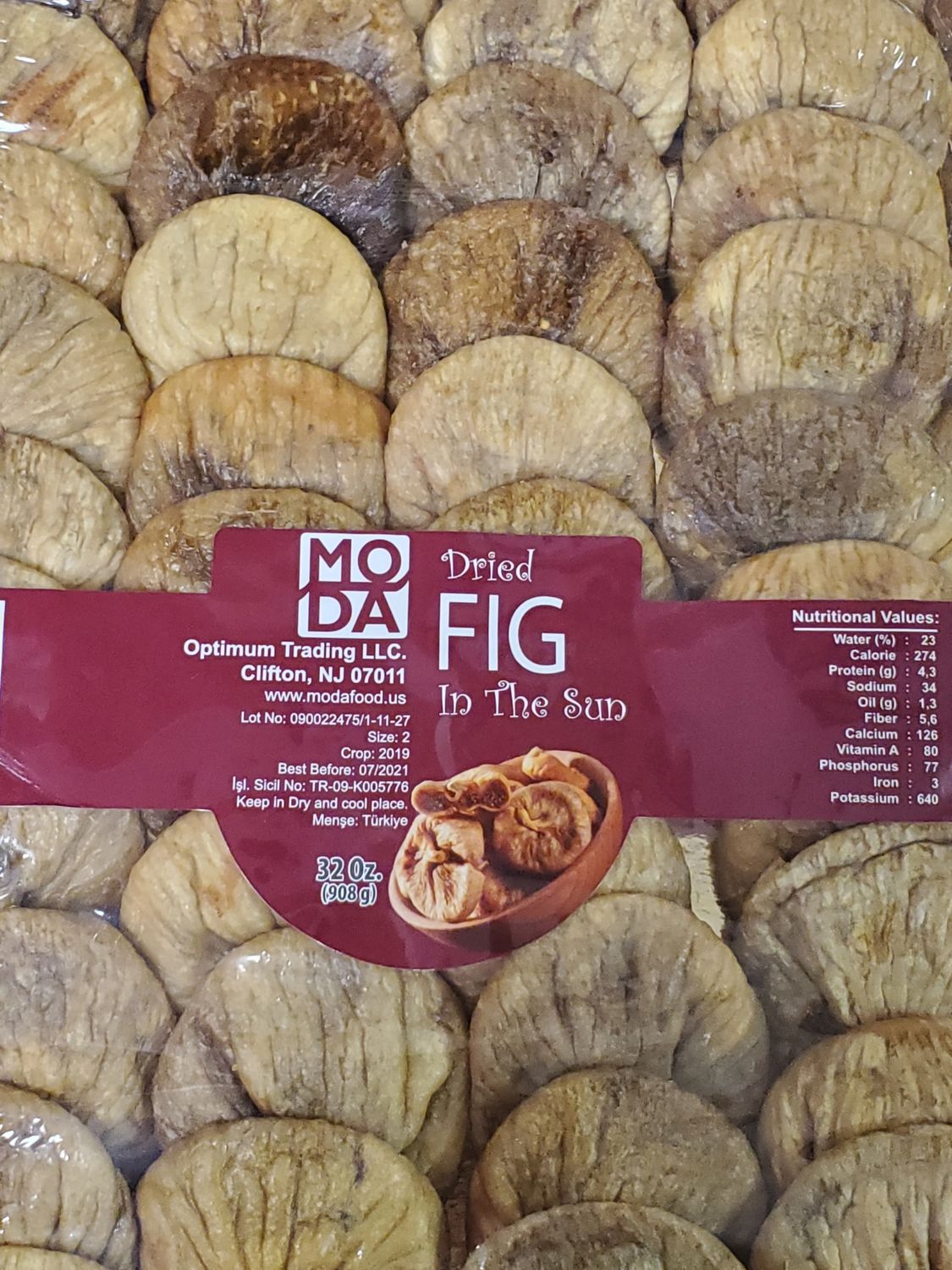 MODA Dried Turkish Fig Aydin Inciri 2lb