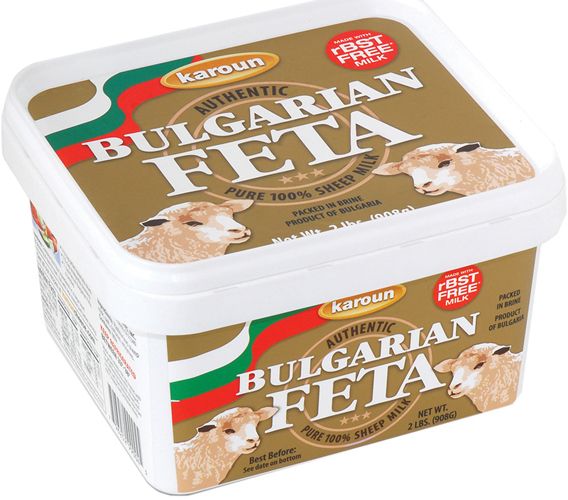 Karoun Bulgarian 100% Sheep Feta 400g Plastic White Brined Sheep's Milk Cheese (Sirene)