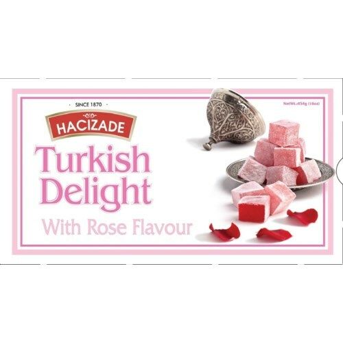 HACIZADE Gullu Lokum - Turkish Delight With Rose Petals 16oz