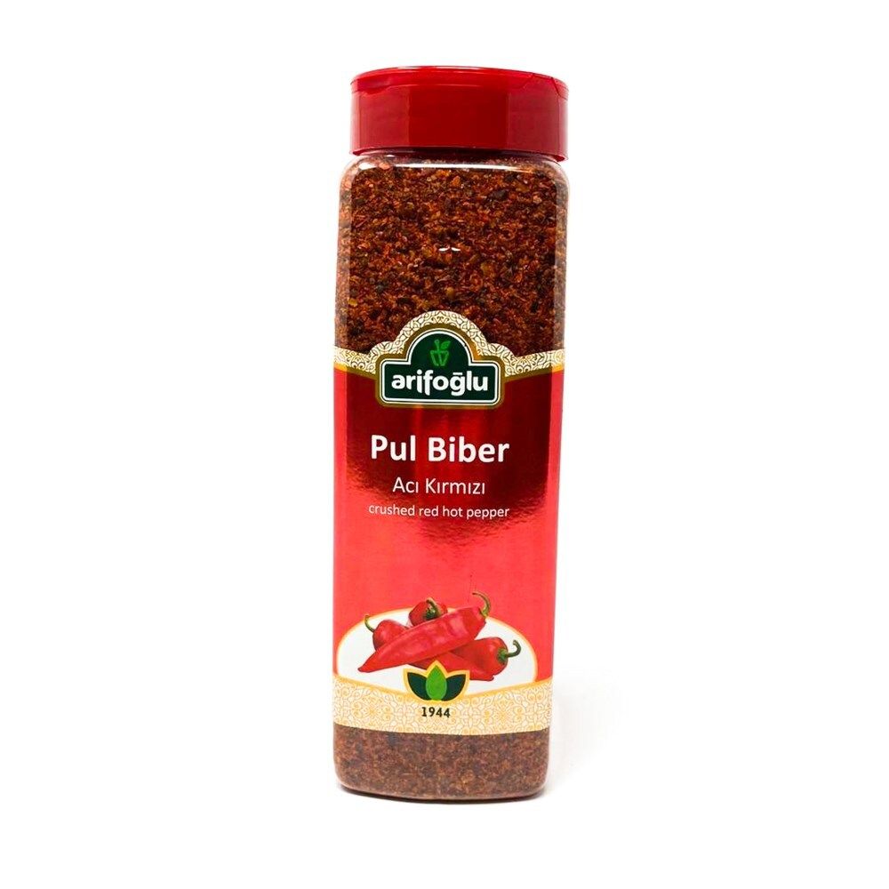 ARIFOGLU Aci Pul Biber (Hot Red Pepper Crushed) Pet Jar 500g