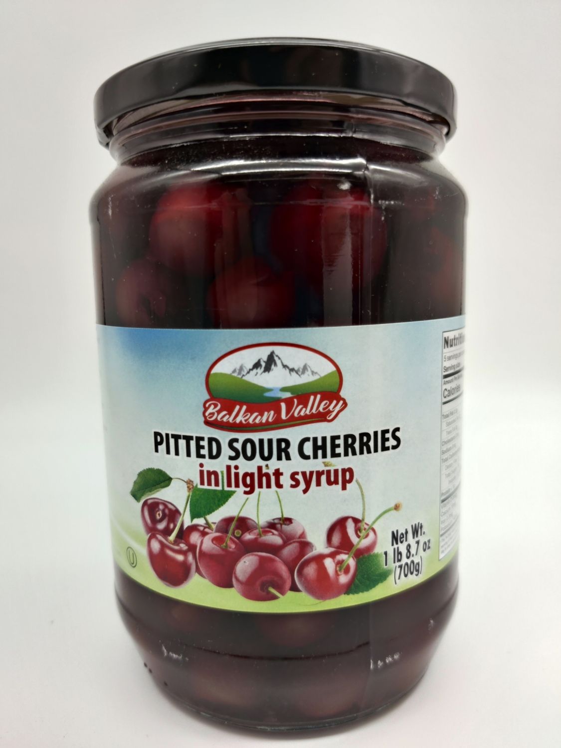 Balkan Valley Pitted Sour Cherries In Light Syrup 700g