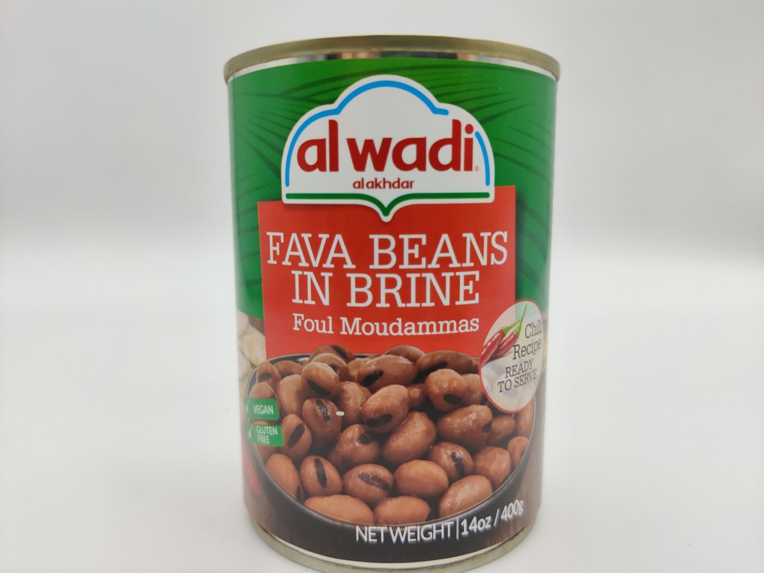 Al Wadi Fava Beans In Brine 14oz Tin