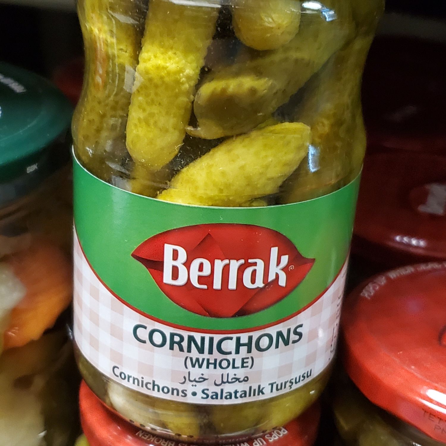 BERRAK Cornichons Whole Pickle Salatalik Tursusu 340g
