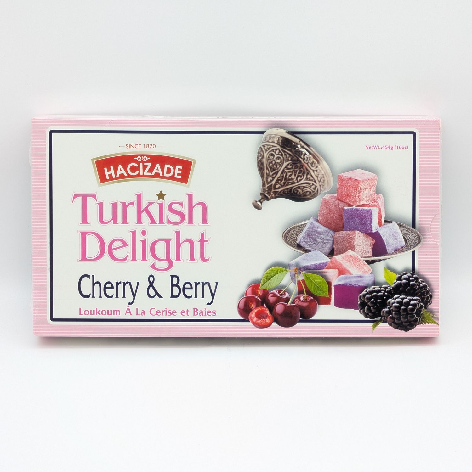 HACIZADE Turkish Delight Cherry &amp; Berry Nut 454g Lokum