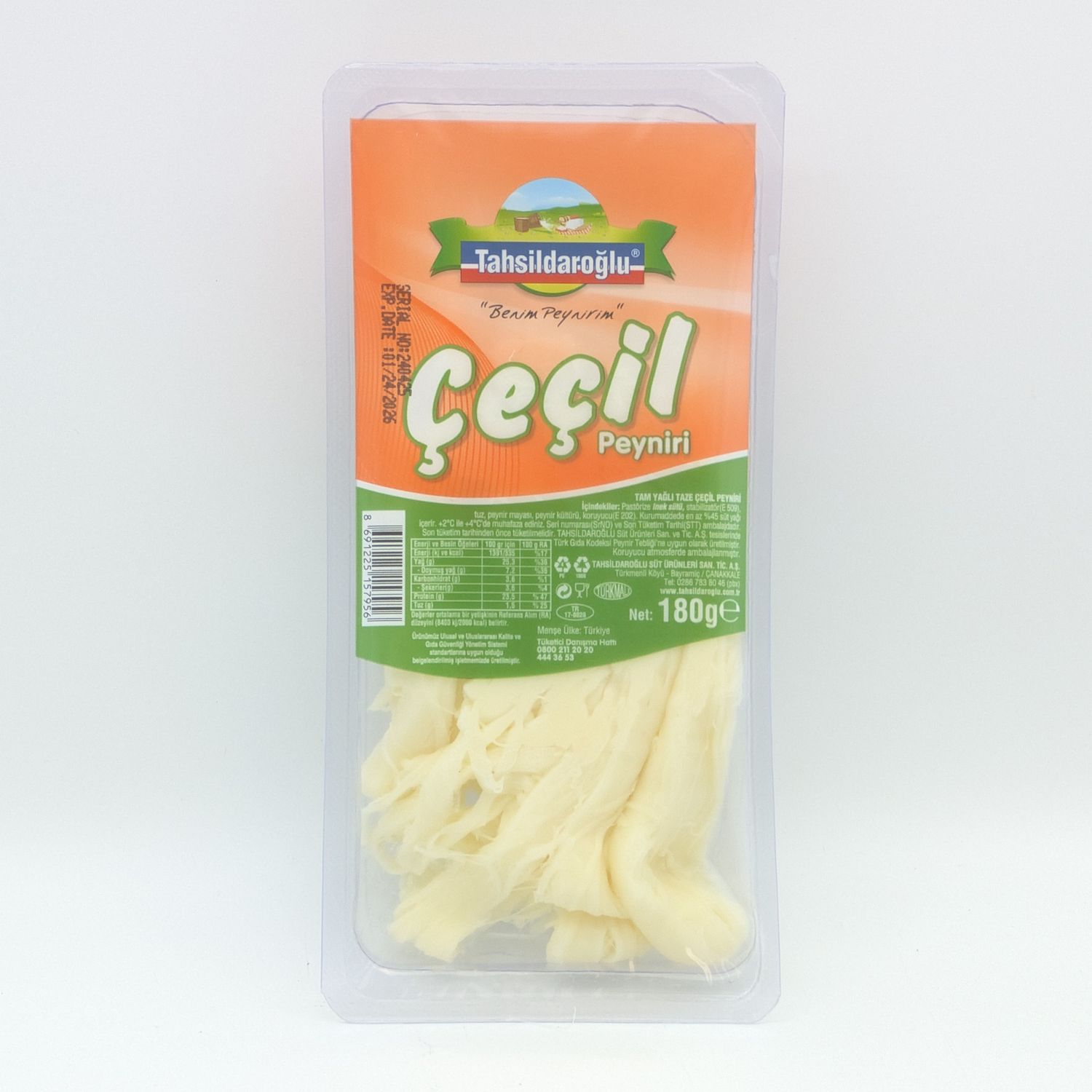 TAHSILDAROGLU Cecil Checil Cheese Peyniri 180g Vac Pack