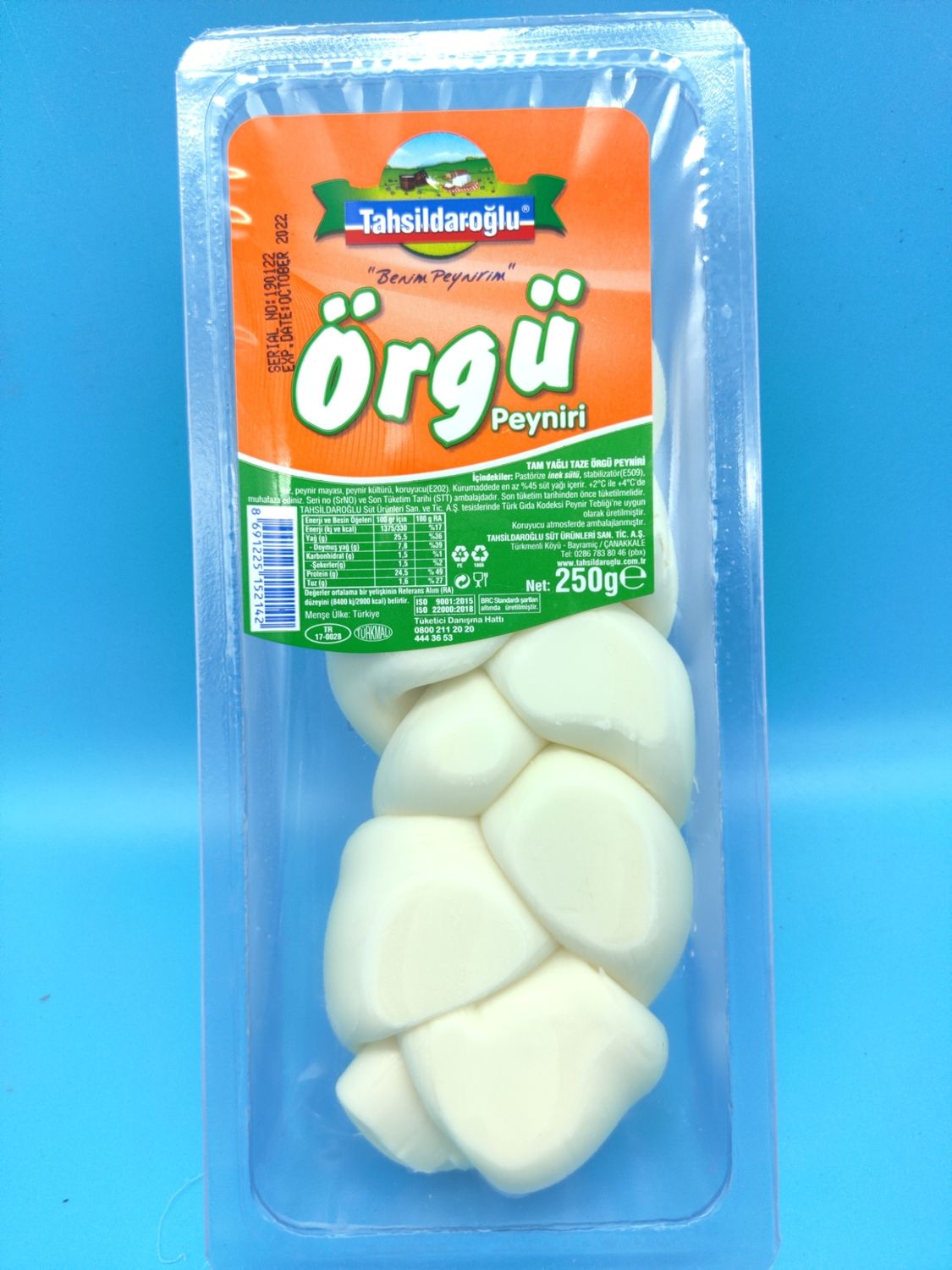 TAHSILDAROGLU Knitted Cheese Orgu Peyniri 180g Vac Pack