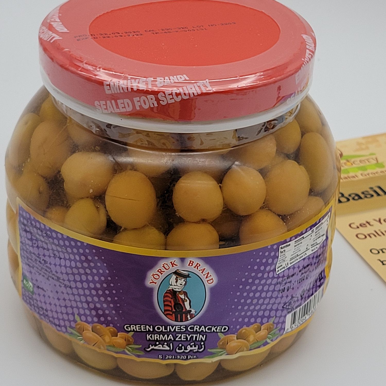 YORUK Brand Green Olives Cracked Small Size 700g Cizik Zeytin