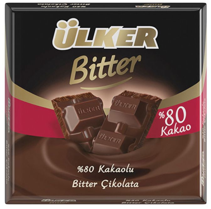 ULKER Bitter Dark Chocolate Bars 80% 60g