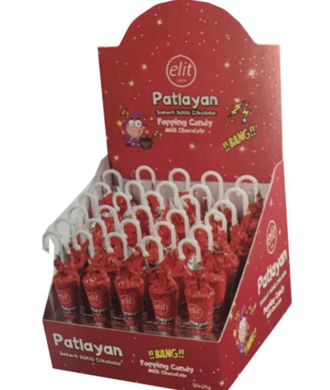 Elit Milk Chocolate Umbrella W/poppping Candy 20g Patlayan Seker