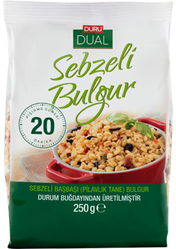 DURU Dual Bulgur With Vegetables - Ready In 20 Min. - Sebzeli Bulgur 250g