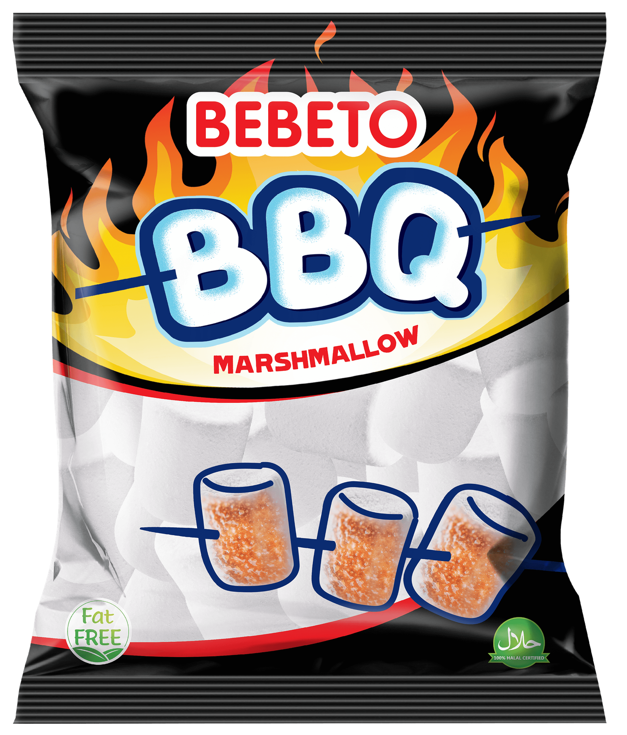 KERVAN Bebeto Bbq American Halal Marshmallow Vanilla 275g