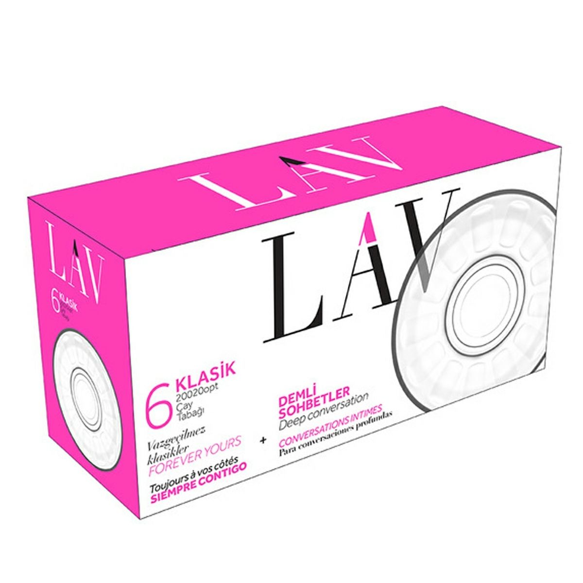 Pasabahce Lav Tea Saucer Cay Tabagi 6 Adet Klasik - Classic