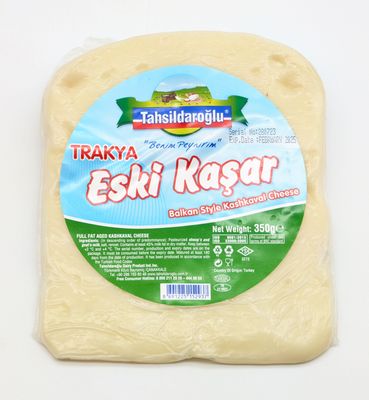 TAHSILDAROGLU Full Fat Aged Sheep  Kashkaval Cheese 350g Vac Pack - Trakya Eski Kasari