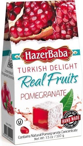 Hazerbaba Pomegranate Turkish Delight 100g Lokum