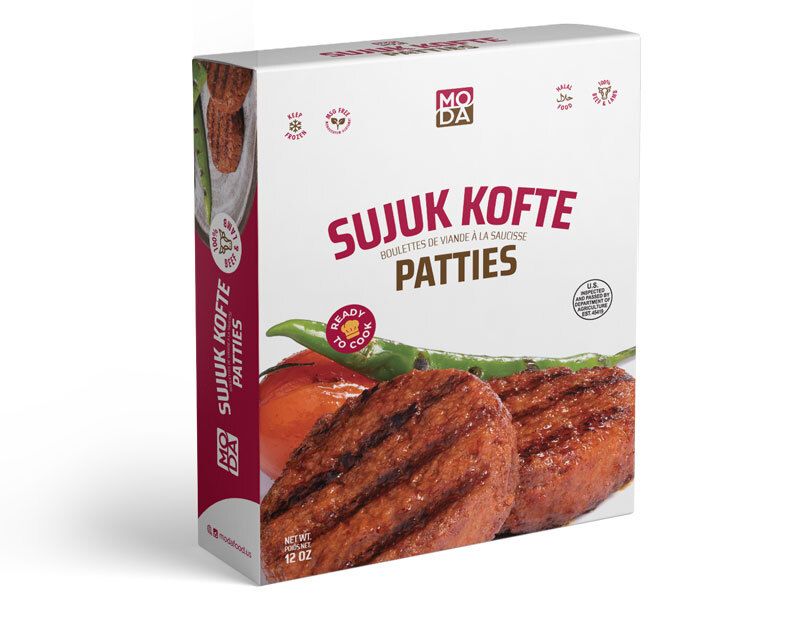 MODA Halal Sujuk Kofte Patties - Burgers Hamburgers 12oz