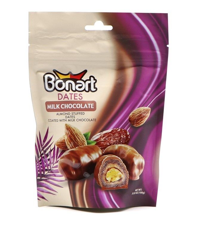 BONART Choco Dates Milk Chocolate Coated Almond 100g
