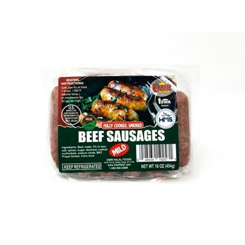 Emir Beef Sausage Mild 1lb - Halal Mild