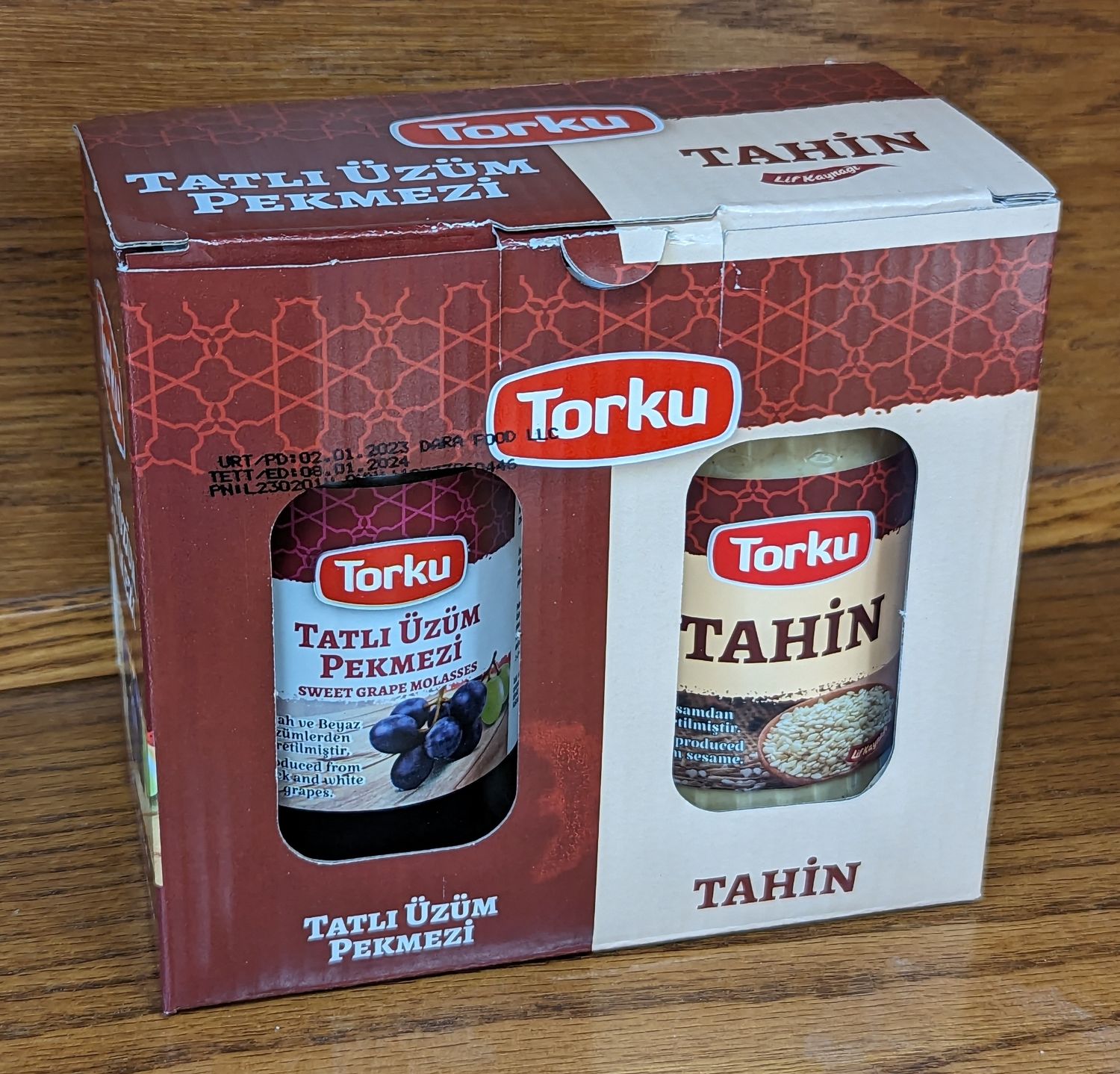 TORKU Sweet Grape Molasses &amp; Tahini Twin Pack Glass 750g (400g + 350g)