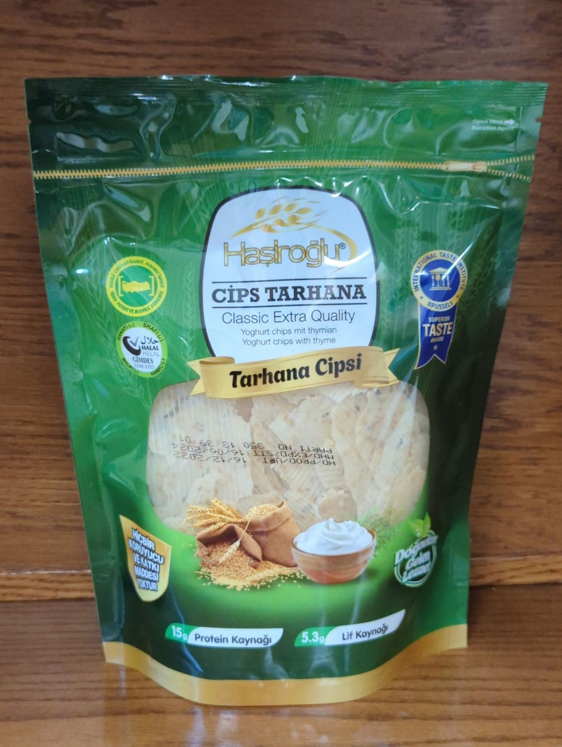 HASIROGLU Cerezlik Tarhana Cips - Yogurt Chips with Thyme 225g