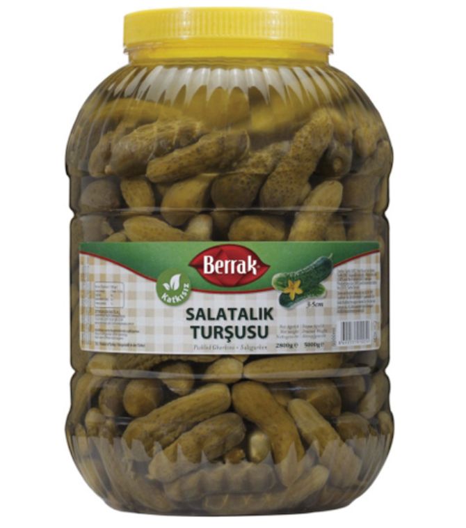 BERRAK Gherkin Pickles (Salatalik Tursusu) No:3 5kg Plastic