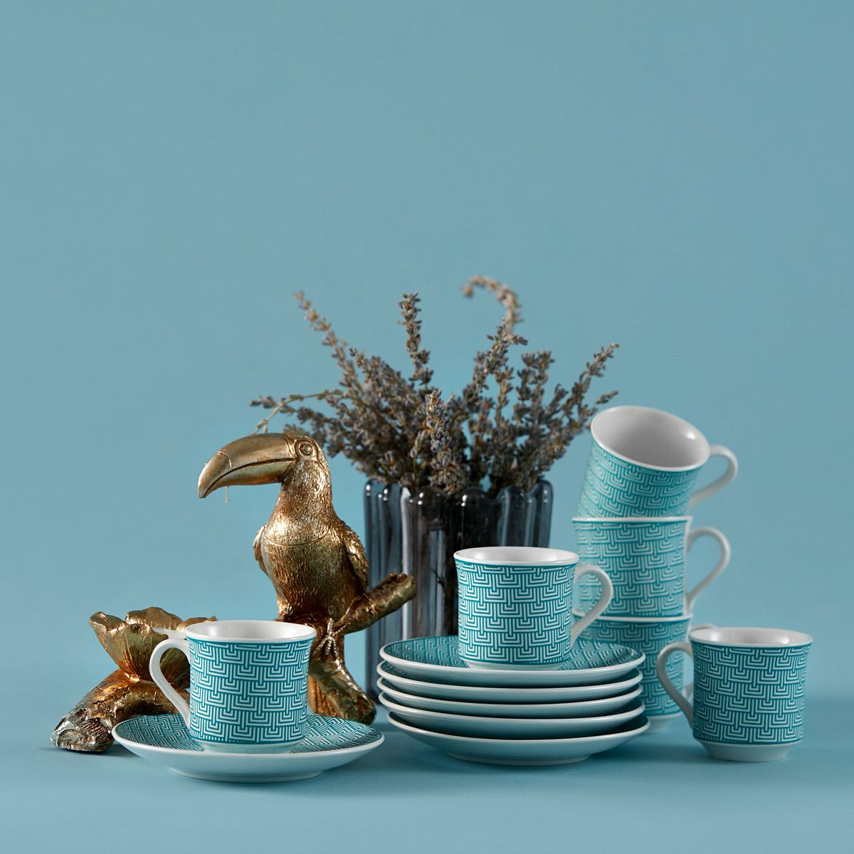 Apricot Vivi Turkuvaz 6 Person Cup