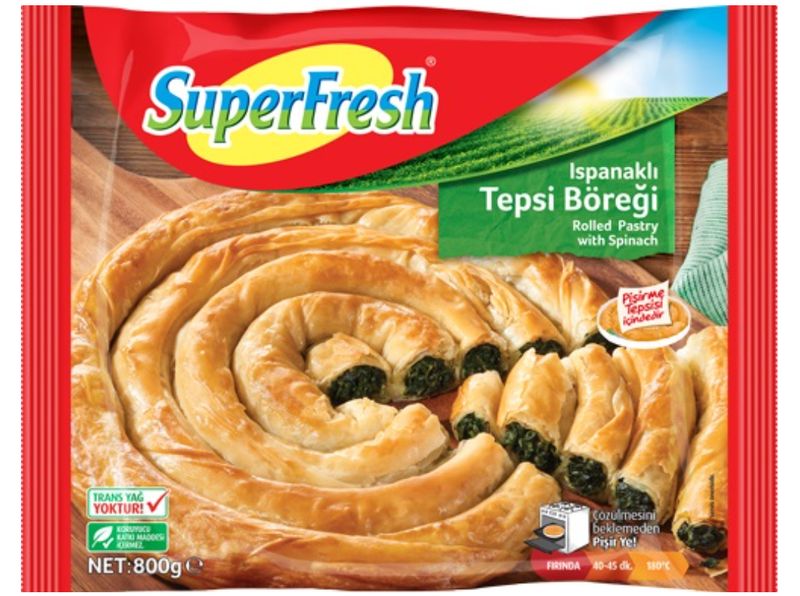SUPERFRESH Roll Borek with Spinach 800g (Frozen)