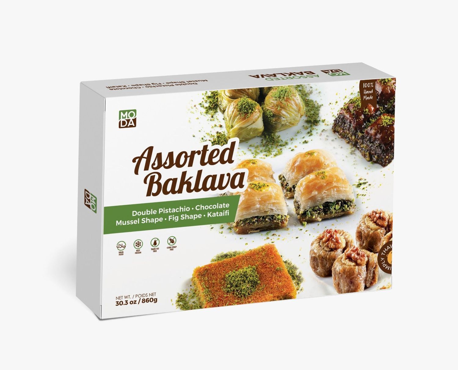 MODA Karisik Baklava - Mixed Assorted Baklava with Gift Box 30oz