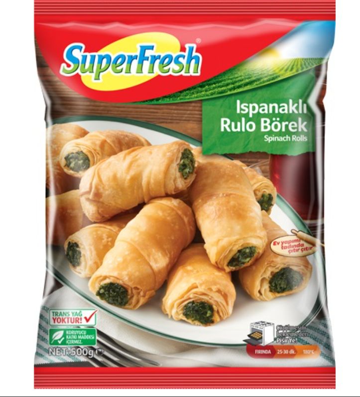 SUPERFRESH Mini Roll Borek with Spinach 500g (Frozen)