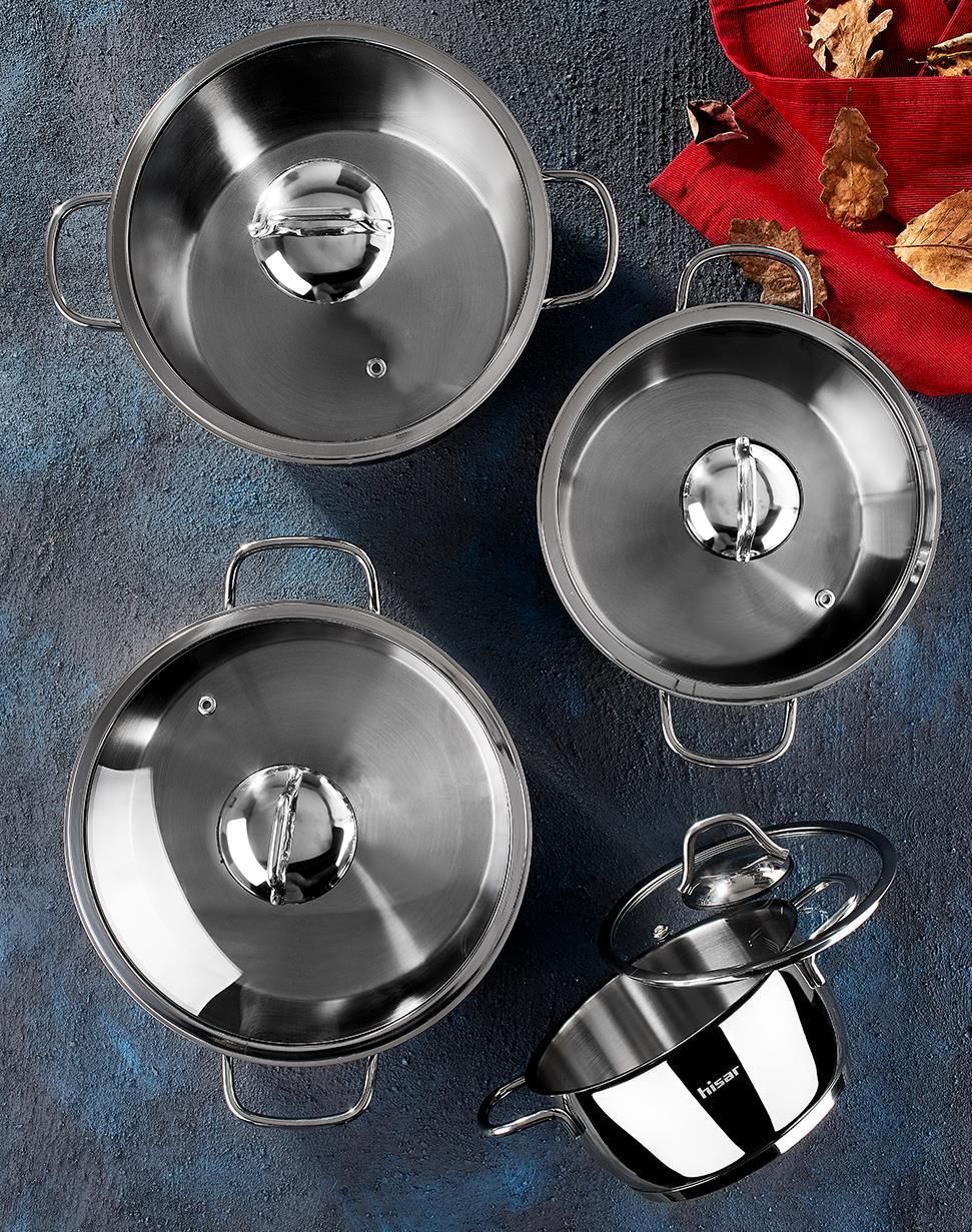 HISAR Teos 8pcs Pot Set Cookware