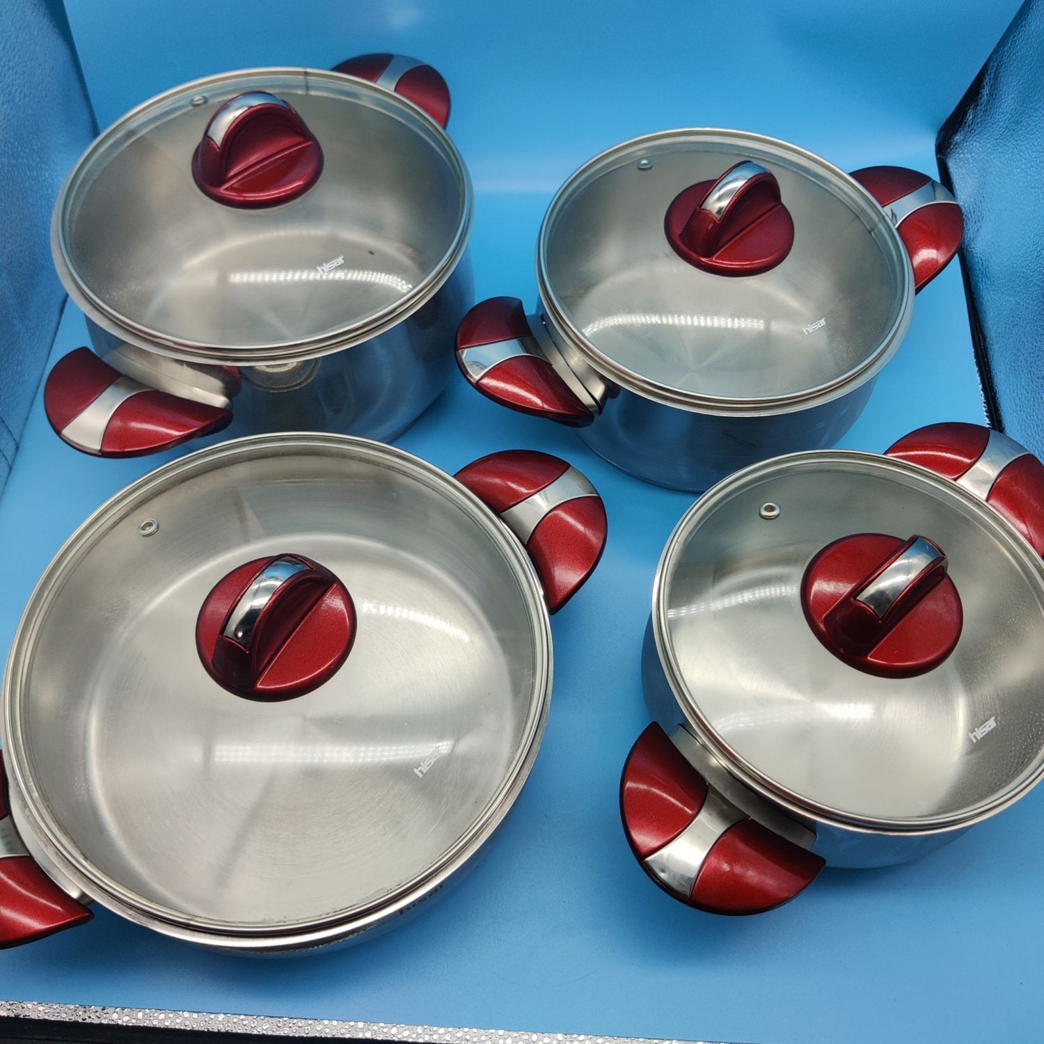 HISAR Uranus Ideal Red 8pcs Pot Set