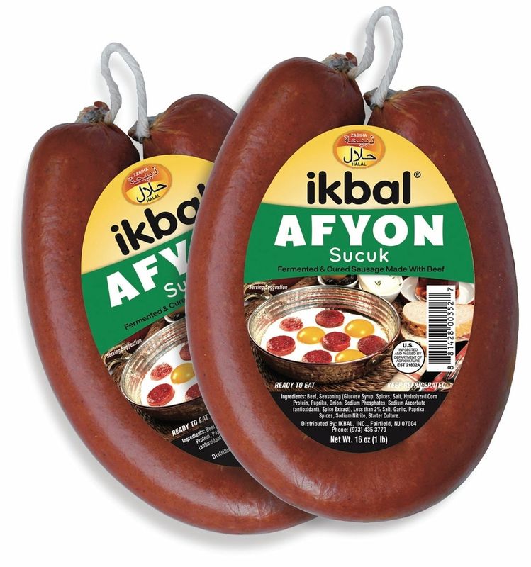 IKBAL Afyon Classic Sucuk Halal Afyon Sucuk Soujouk 1lb
