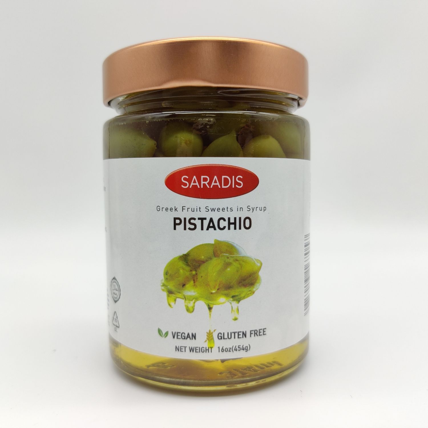 SARADIS Pistachio Sweet Preserves 454g - Antep Fistik Receli - Halal - Vegan