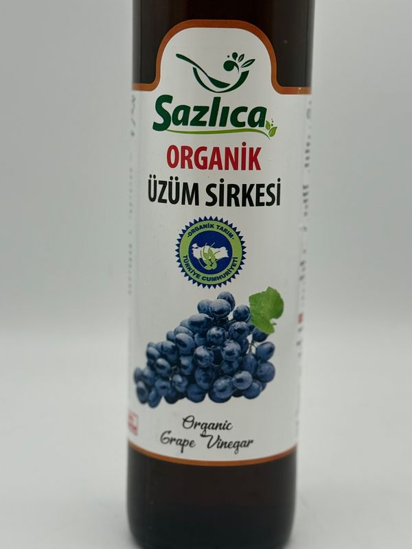 SAZLICA Organic Grape Vinegar 500mL (16.9 fl oz) – Naturally Fermented Turkish Grape Vinegar – Unfiltered &amp; Unpasteurized – Product of Türkiye