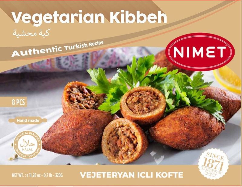 NIMET Vegetarian Kibbeh - Sebzeli Icli Kofte - Etsiz - 400g