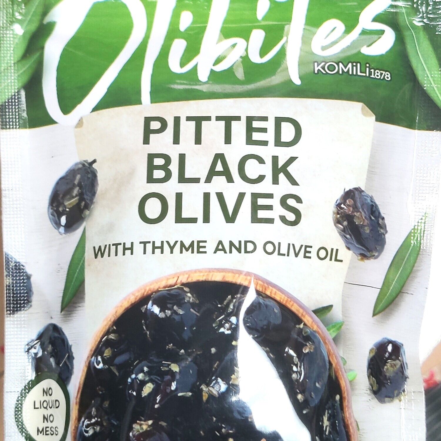 Komili Pitted Black Olives 170g