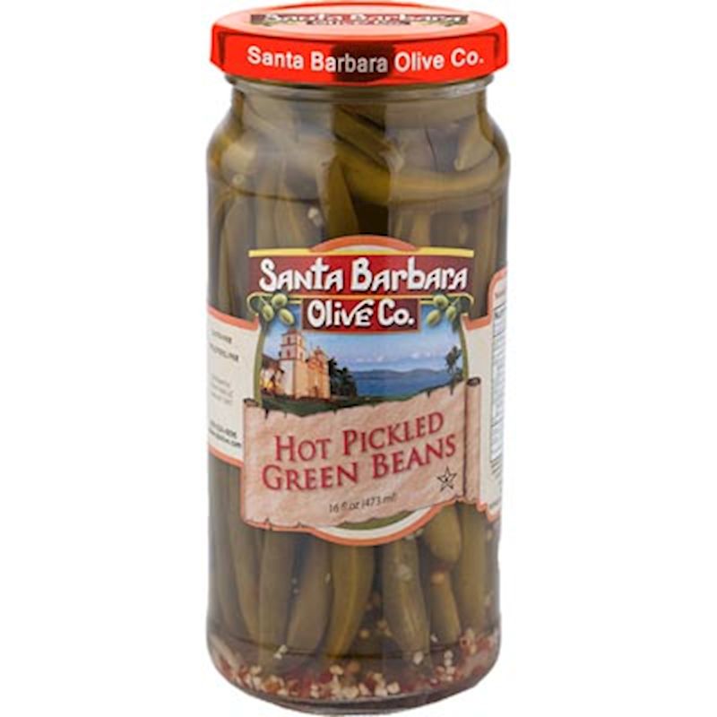 Santa Barbara Sb Hot Pickled Green Beans 16oz Jars