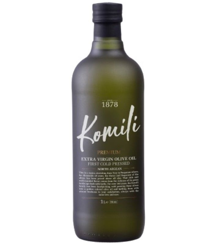 Komili Extra Virgin Olive Oil (First Cold Pressed) 1L Glass