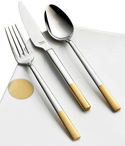 HISAR Milano 89pcs Dec. Gold Cutlery Set With Color Box