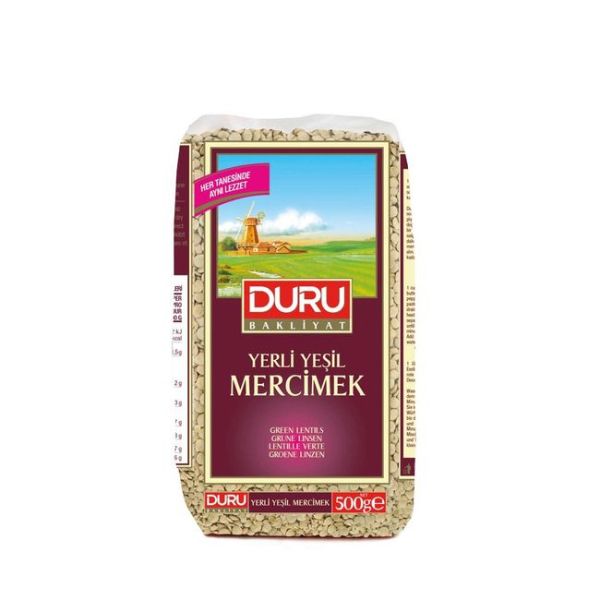 DURU Green Lentil (Yesil Mercimek) Product Of Turkey 1kg