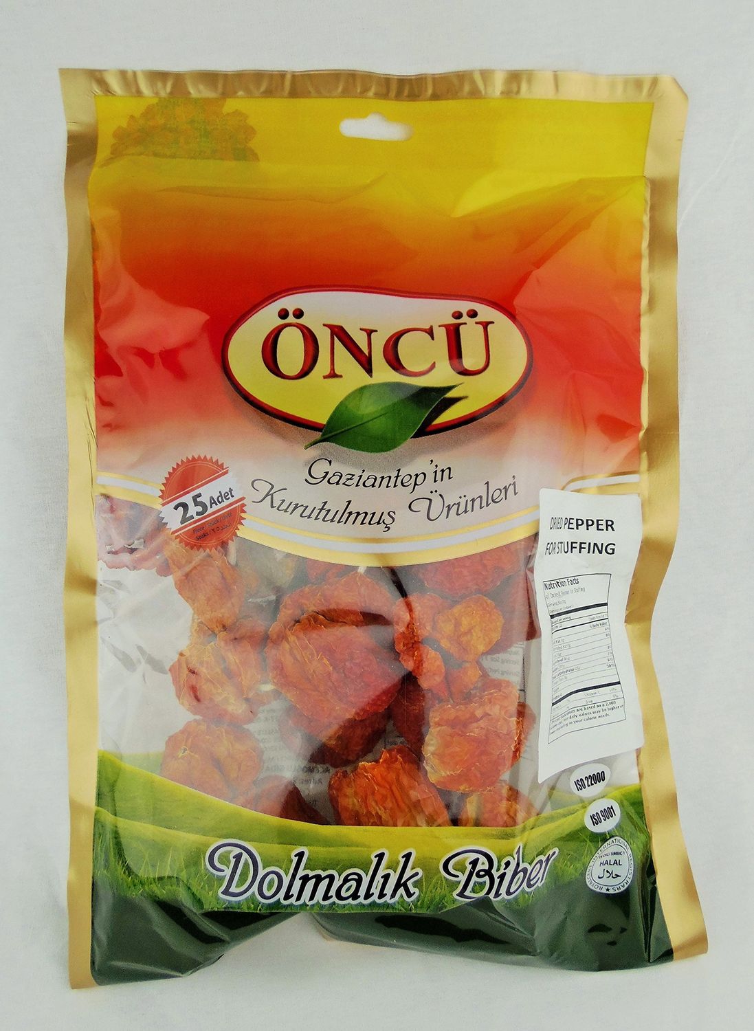 ONCU Dried Pepper for Stuffing - Dolmalik Biber 25pcs