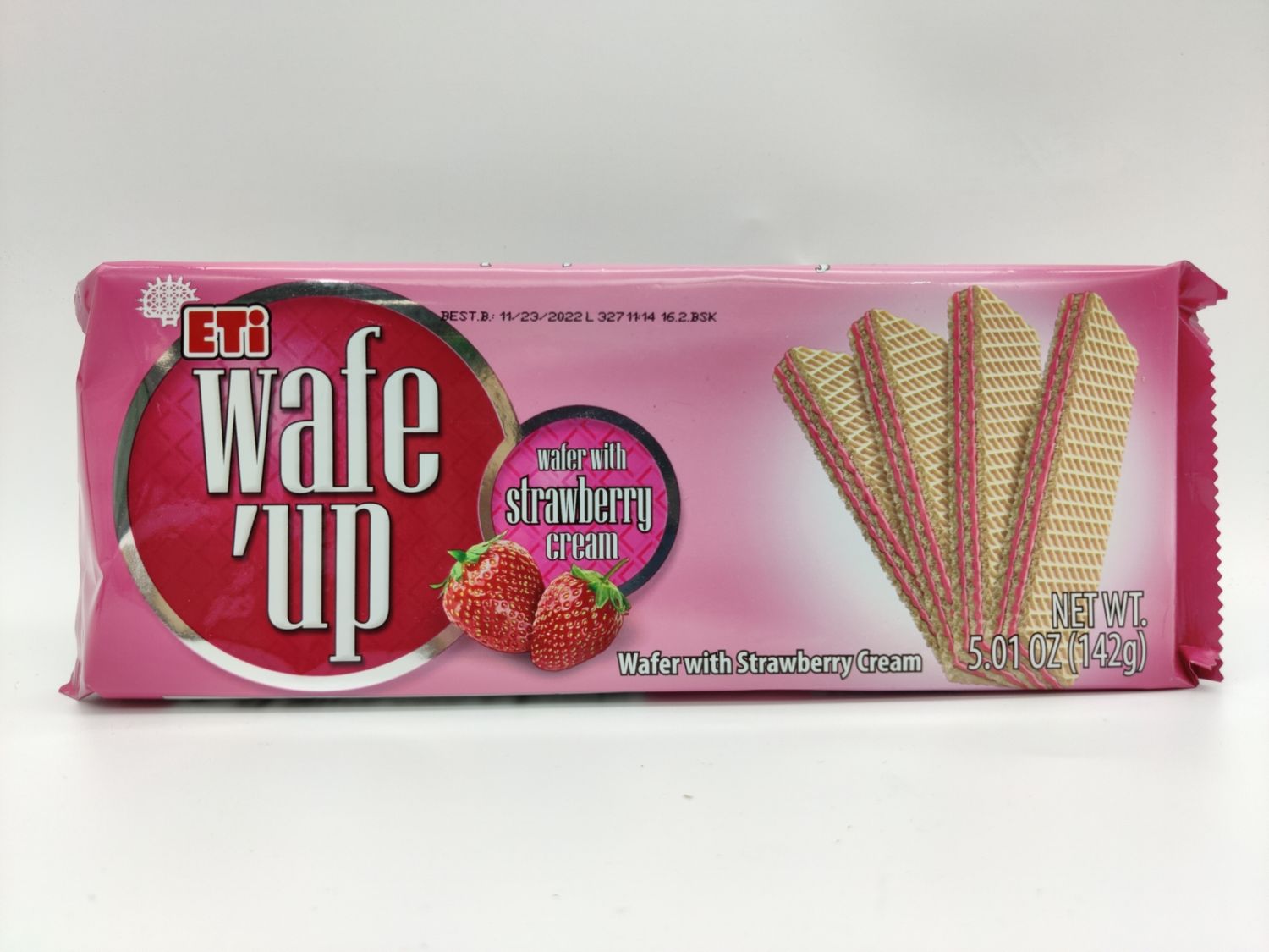 ETI Hosbes Wafe Up Strawberry Wafer 142g