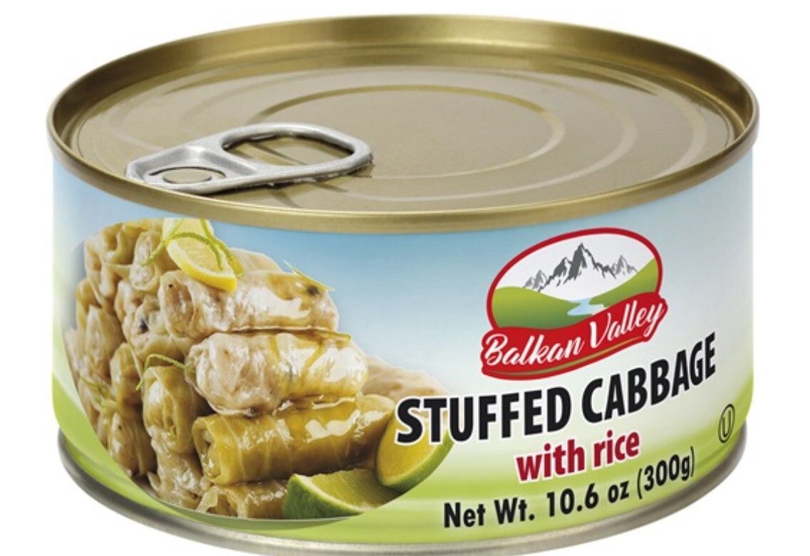 Balkan Valley Stuffed Cabbage Leaves With Rice 300g
