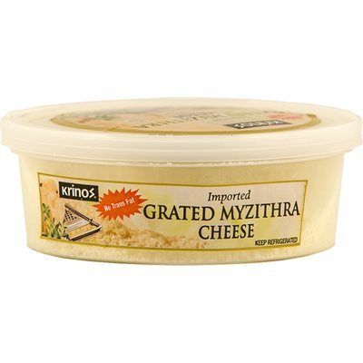 KRINOS Grated Myzithra Cheese 4oz Cup