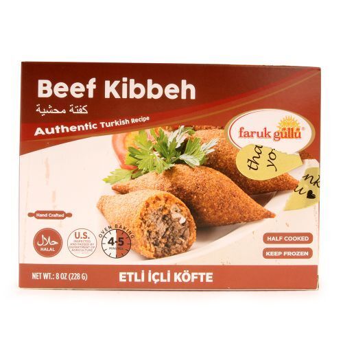 Faruk Gullu Half Cooked Beef Kibbeh/yari Pismis Etli Icli Kofte 228g 8oz (6pcs)