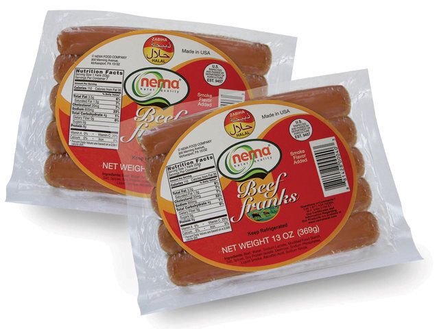 NEMA Halal Hotdogs Beef Franks 16oz