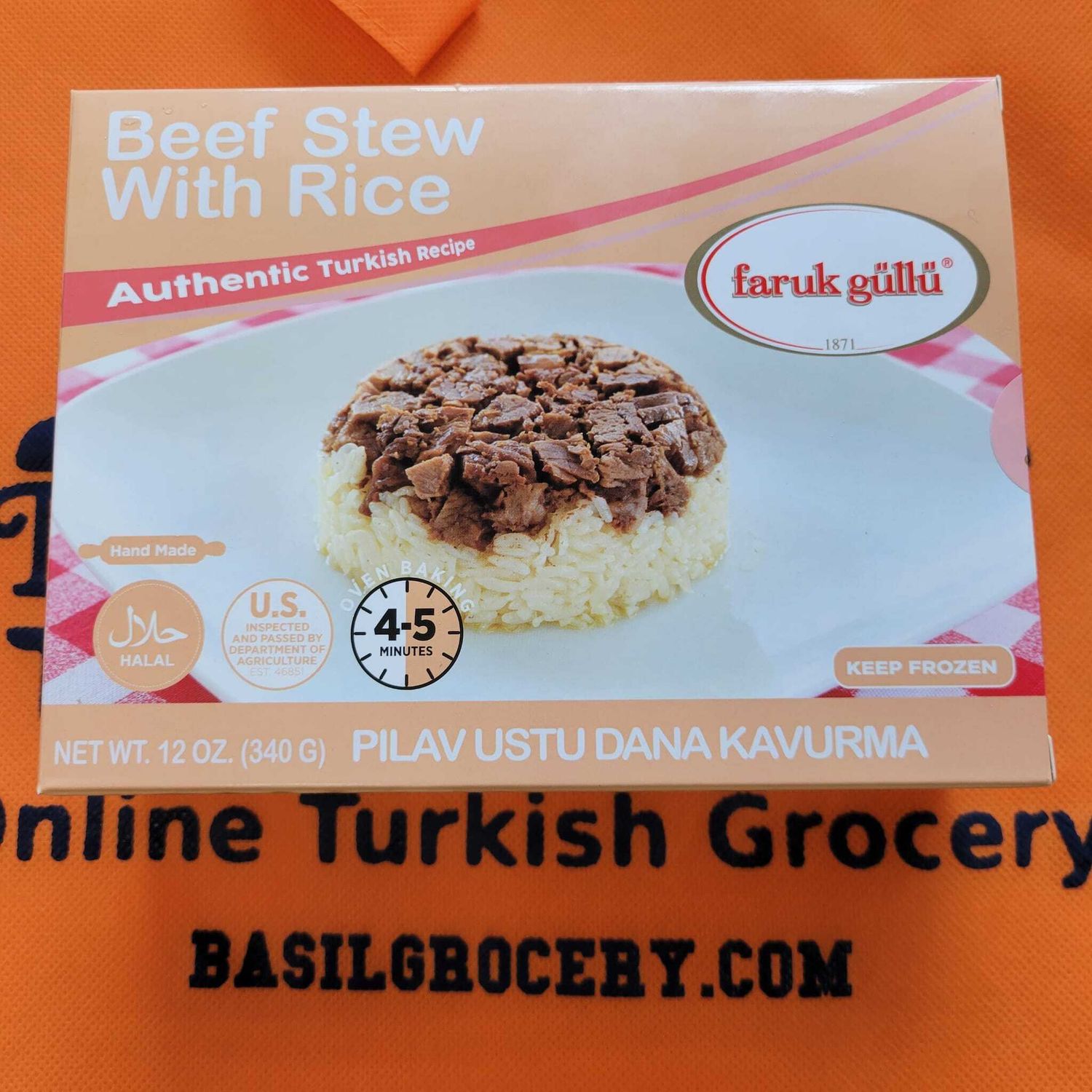 Faruk Gullu Gulluoglu Pilav Ustu Dana Kavurma - Beef Stew With Cooked Rice 340g